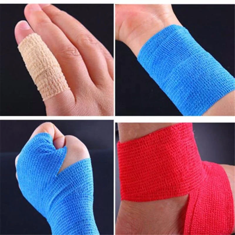 Colorful Sport Self Adhesive Elastic Bandage latex free Wrap Tape Elastoplast For Knee Support Pads Finger Ankle Palm Shoulder