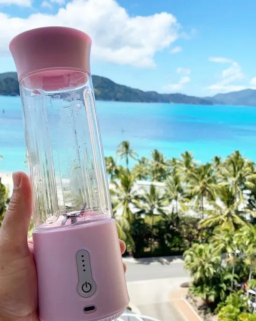 Russia market USB rechargeable portable blender Mini portable juicer 500ml rechargeable blender 4000mAh powerful juicer shaker