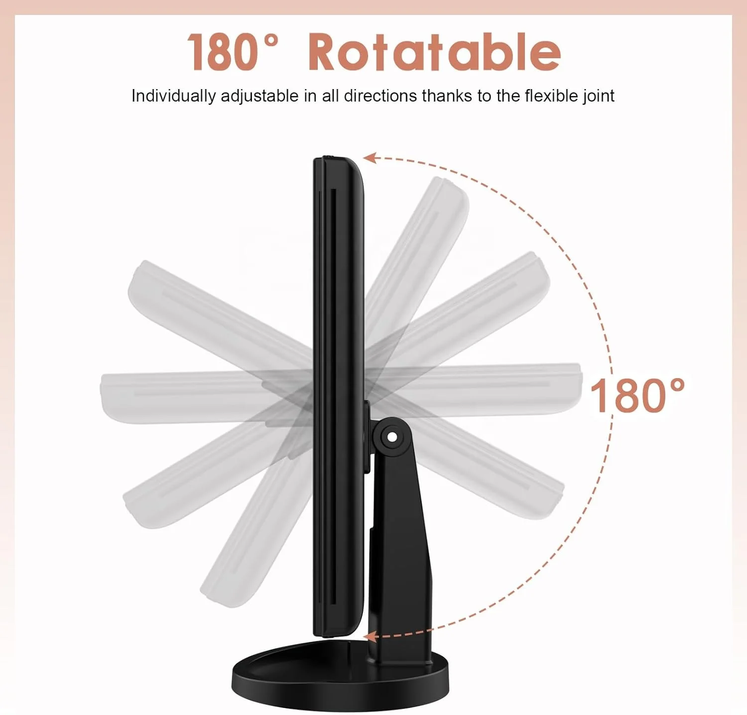 Lighted Foldable Portable 21 Bright LED Light Travel 2x 3x Magnifying Trifold Vanity Makeup Mirror With Led Lights