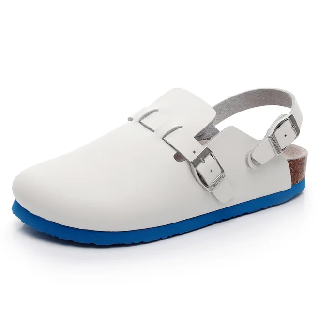 Female Clog Couples Large Size Cork Slippers Flat Bottom Lazy shoes