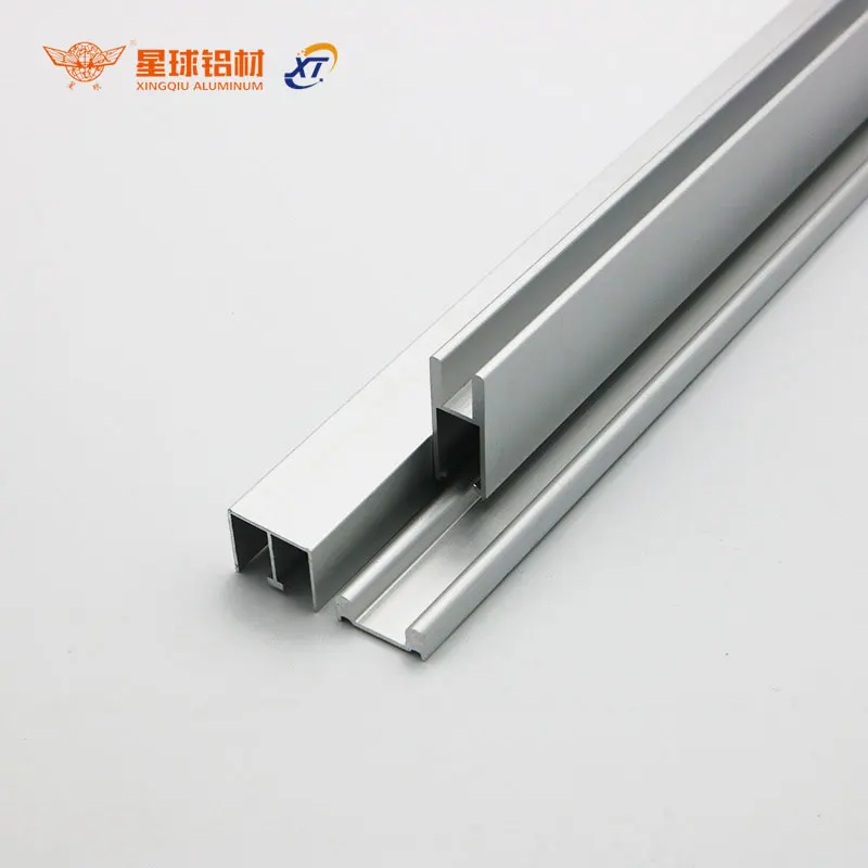 China High Quality Showcase Aluminum Sliding Door Rail Guide for 5mm-8mm Glass