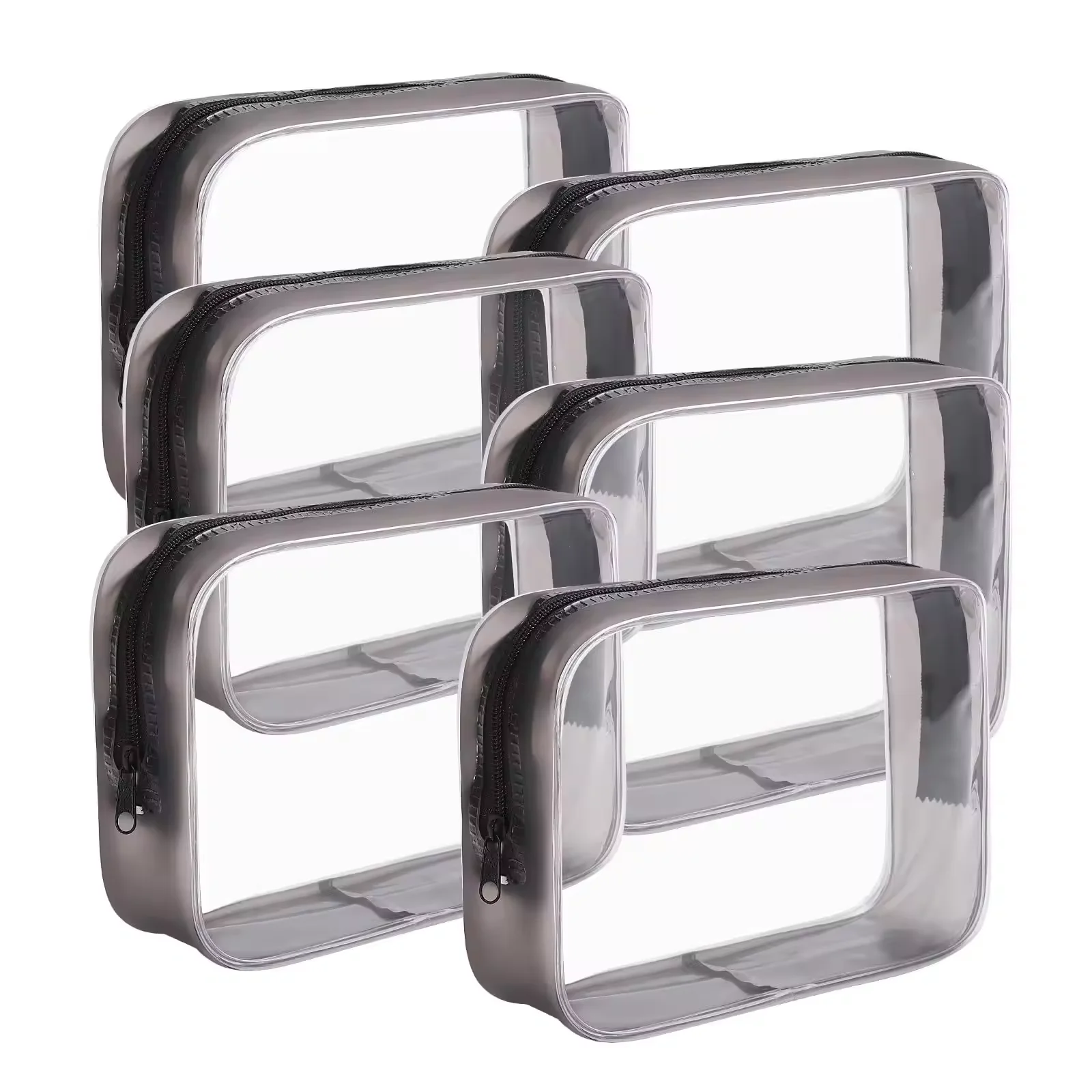 Custom Logo  Clear Make Up Organizer Pouches Tote Travel Toiletry Bags Transparent Pvc Cosmetic Makeup Bag