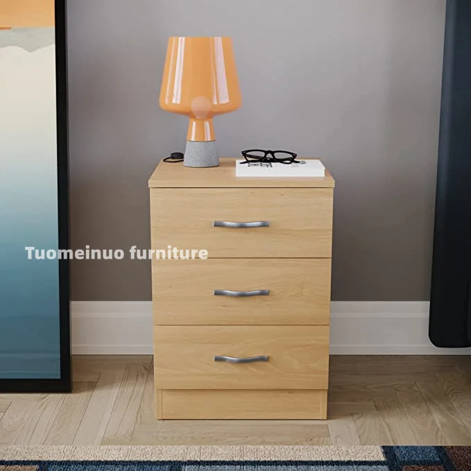 Bedside Drawer  Bedside Cabinet 3 Drawer Bedside Table Metal Handles and Runners