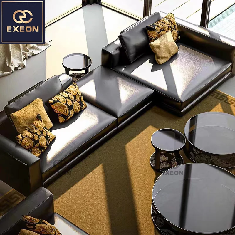 Dealer Interior Full House Furniture Designs Velvet Luxury Villa Furniture Customize House Lobby Living Room Couch Sofa Set