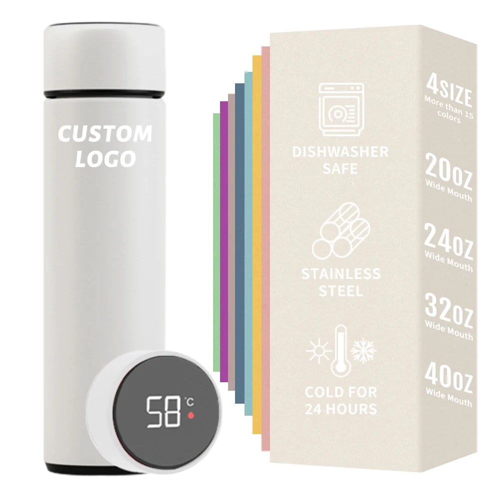 Termo Smart LED Temperature Display Metal Insulation Water Bottle waterbottle Stainless Steel Intelligent Vacuum Flask