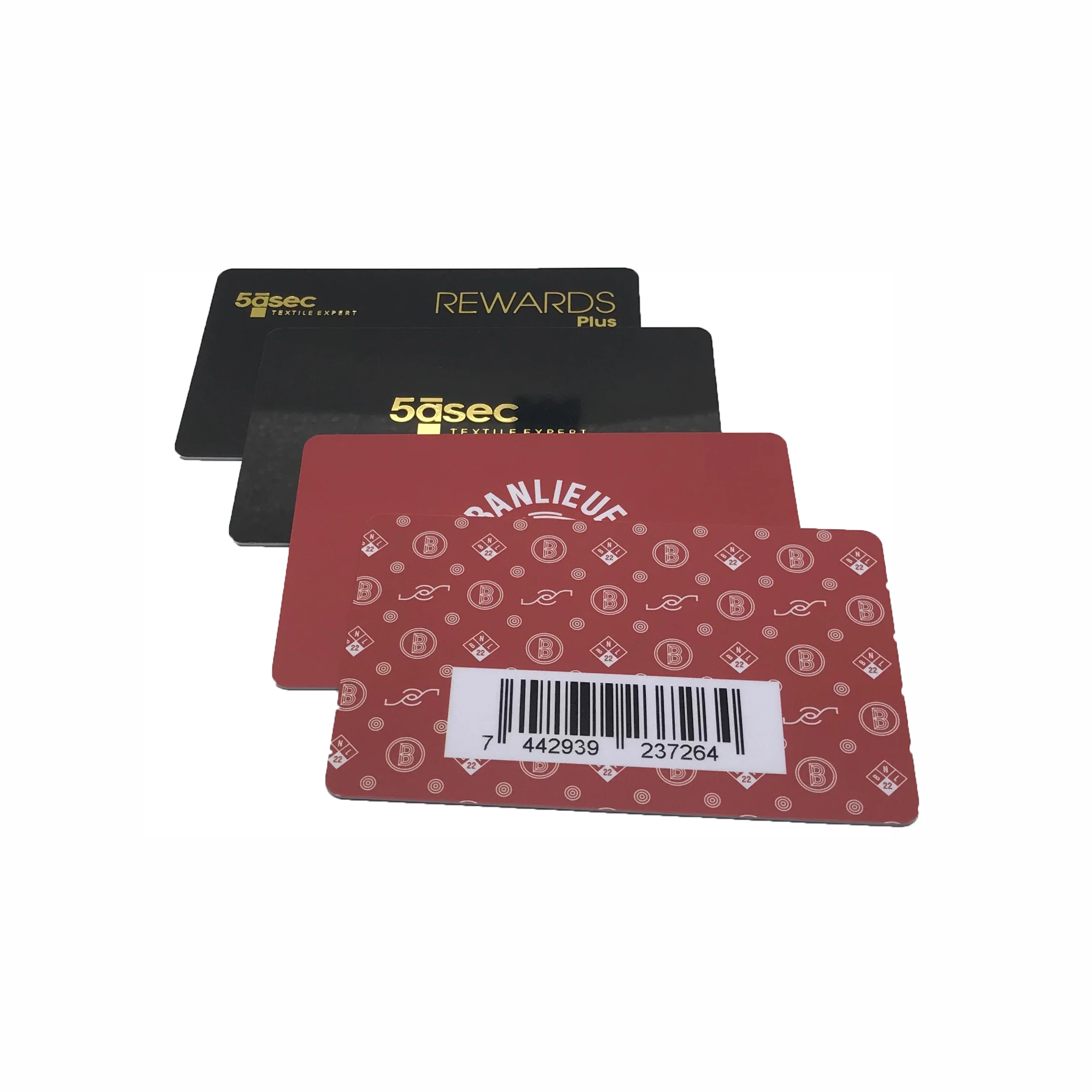 PVC Membership card with card number and barcode