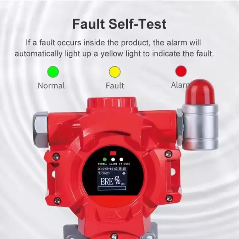 Hot Sale Industrial 4-in-1 Sensitive Gas Alarm Monitor Fixed Toxic and Combustible Gas Detector Fire Alarm Product Category