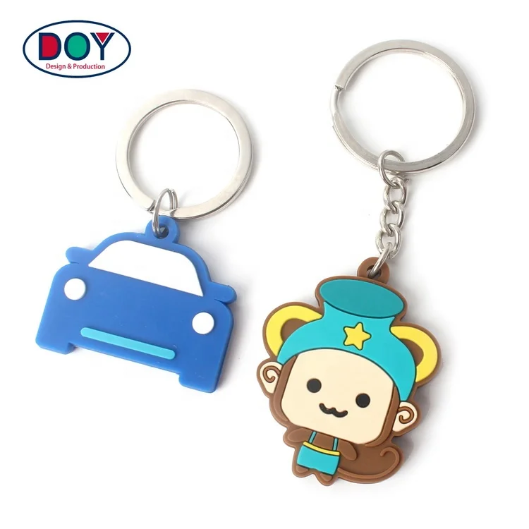 Factory Direct Price Embossed Soft PVC Rubber Custom Make Your Own Anime Cartoon Silicone Keychain
