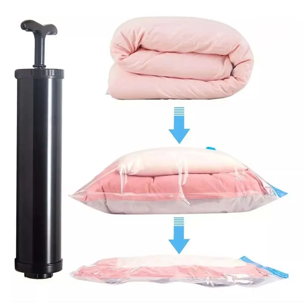 Plastic Reusable Vacuum storage Bags Compressed Space Saver Vacuum Storage Bags For Clothes