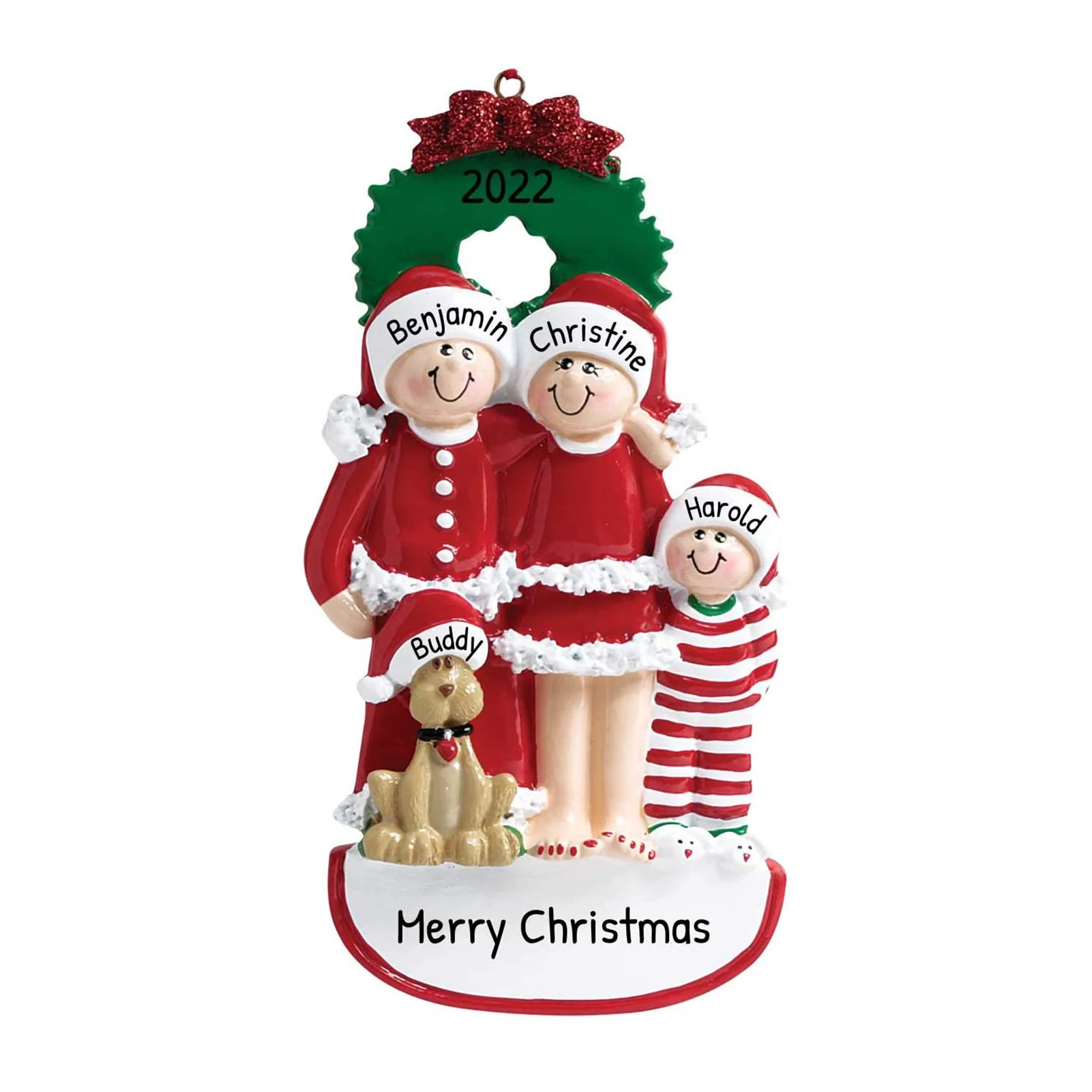 
Christmas Tree Ornament Personalized Family Decor Pendant 