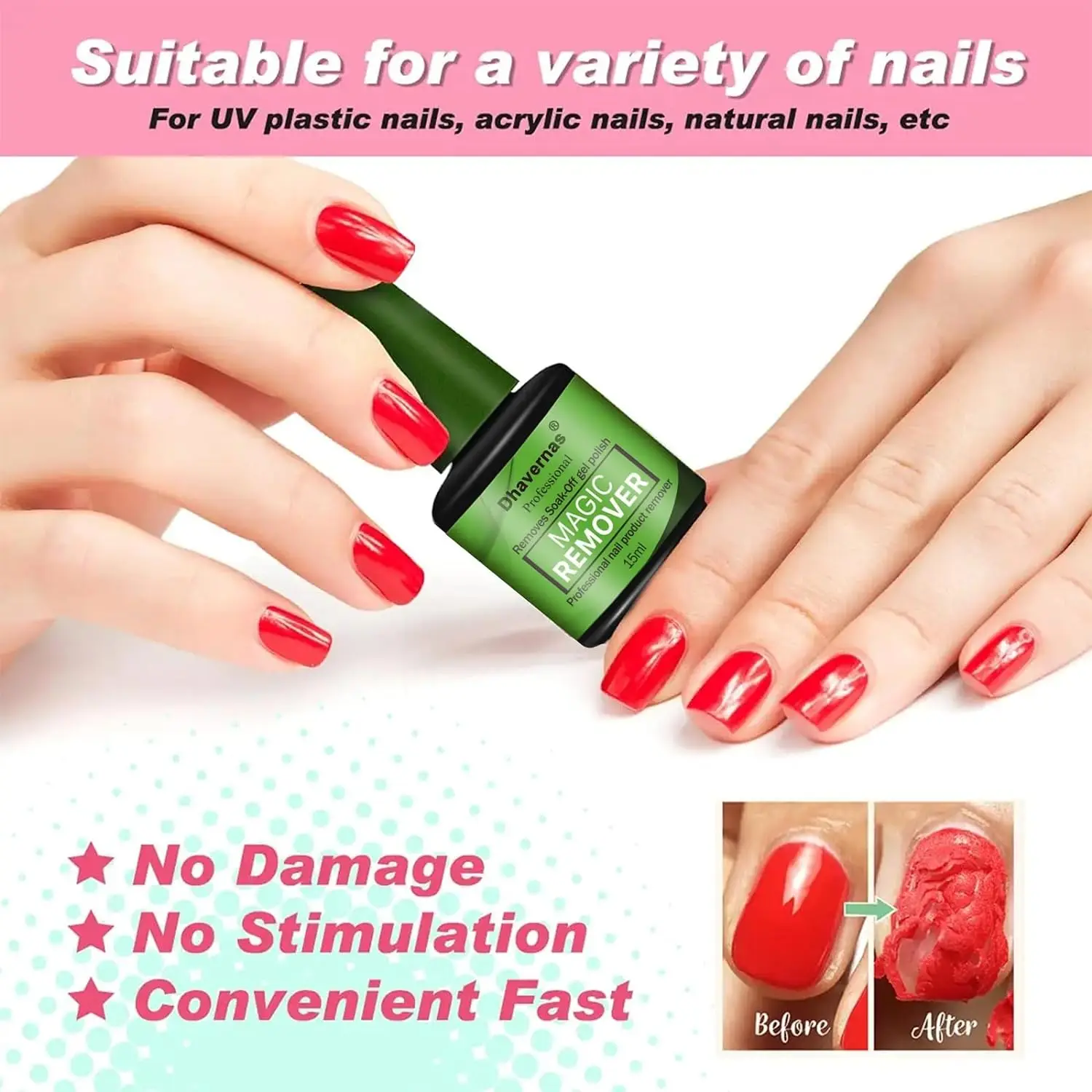Factory  Nail chicken Magic Magic Nail cleaner Gel 15 ml Liquid outbreak Explosion Remove the nail glue