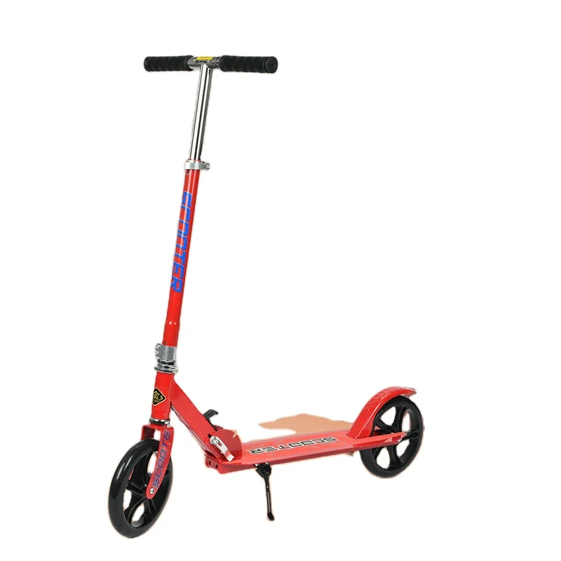 Premium Adjustable Comfortable Handlebar Foldable Adults Rear Brake Kick Foot Kids Scooters