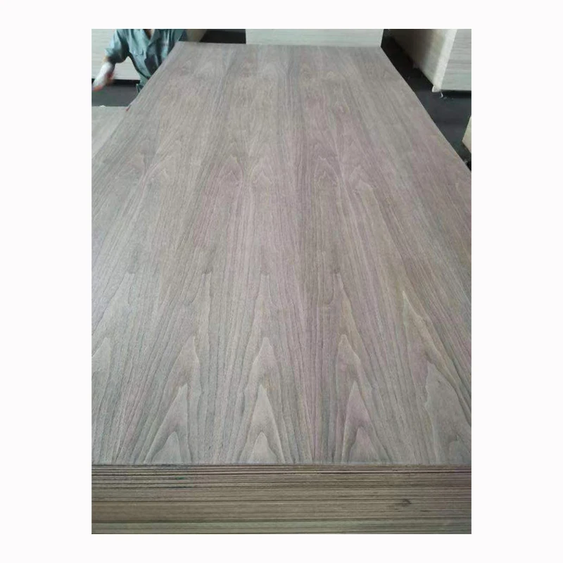 China 3mm 6mm 9mm 7mm Walnut Plywood For Laser Cutting Poplar Birch Core Walnut Wood Veneer Plywood