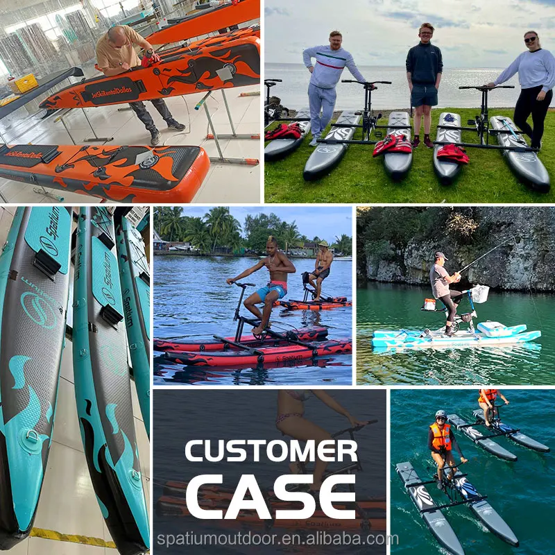 Spatium New Arrival Water Bike Sale Propeller Shuttle Sea Bicycle Pedalo Boat Floating Waterbike for sale