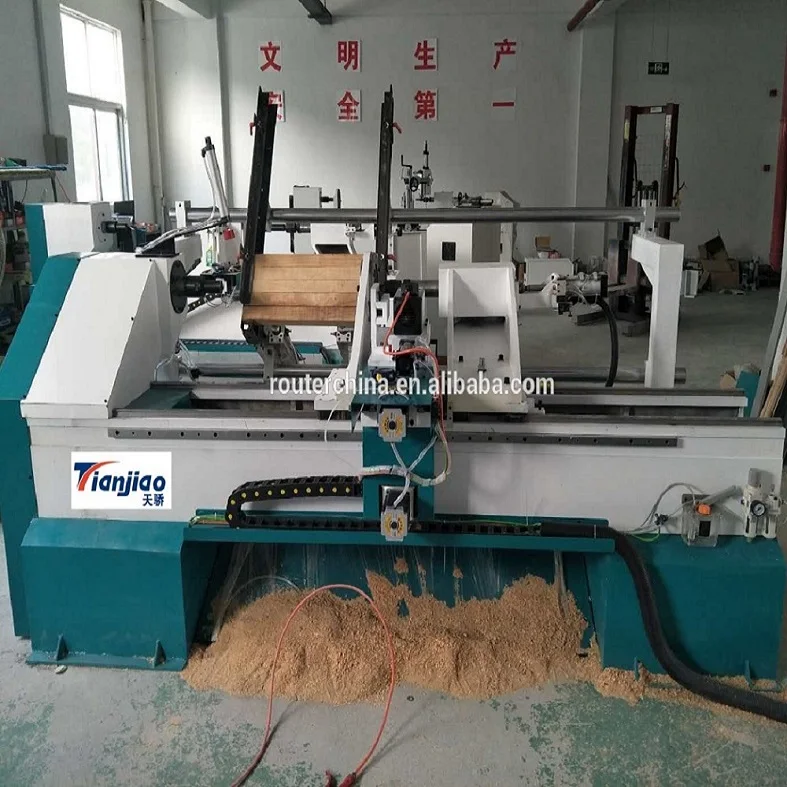March Expo 2021 Auto Feeder Single Axis CNC Woodworking Machinery for Making Baseball Bats TJ-1530AF