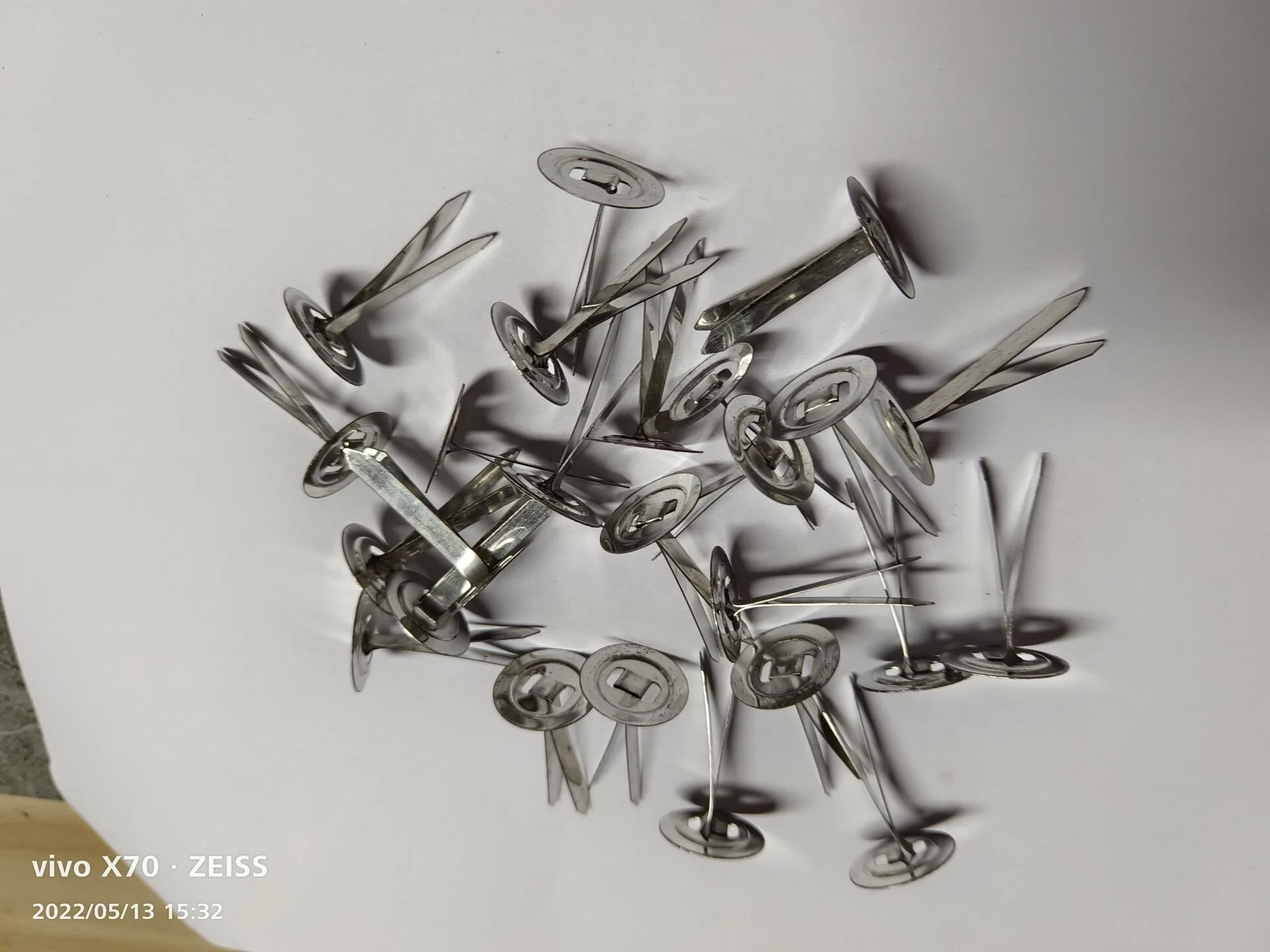 Tinplate metal sliver color round  paper file  fastener