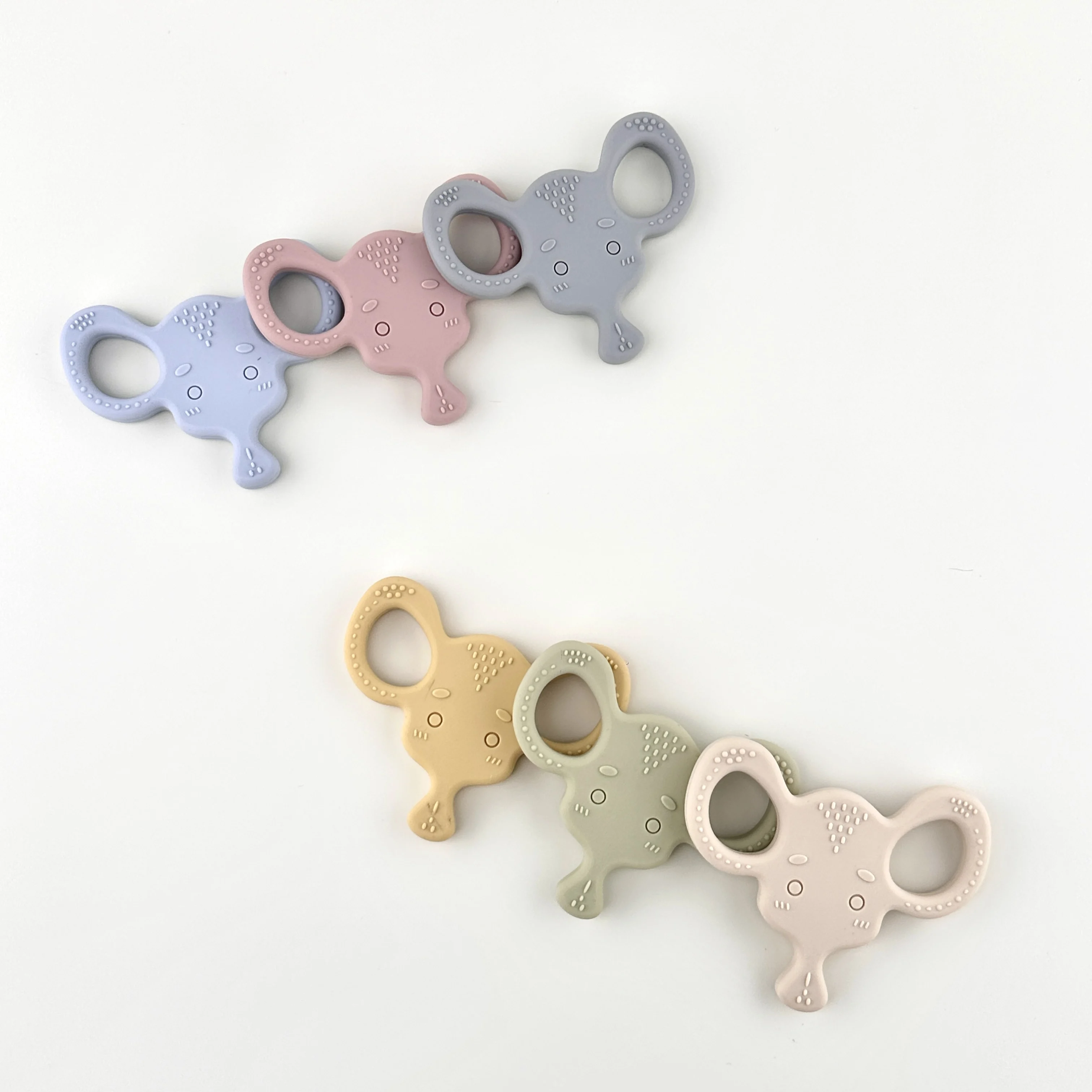 CE molar teeth toy 0-6 months animal silicone elephant baby teether toddlers sensory soothe fidget toy teething rings for babies