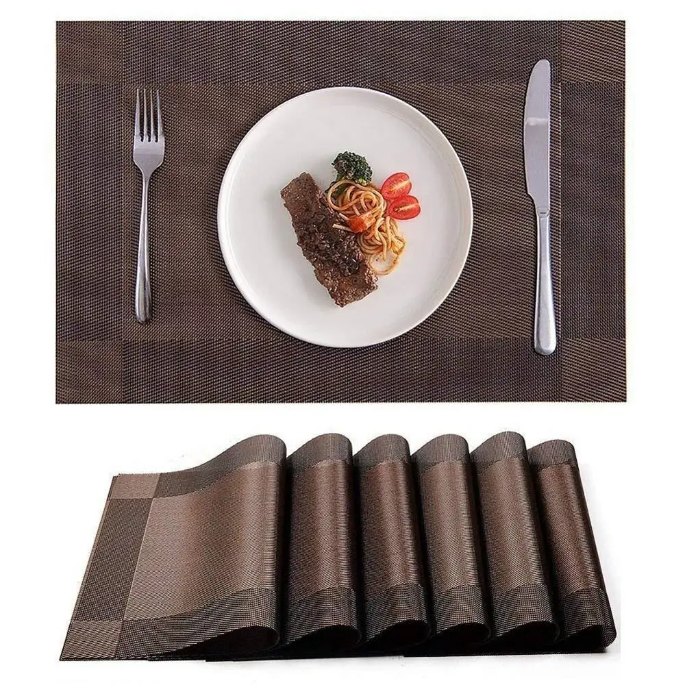 In Stock Top selling  pvc woven placemat for dining table