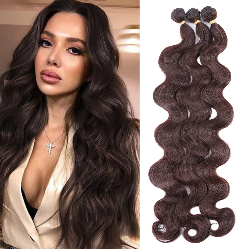 26 Inch Long Synthetic Body Wave Hair Bundles Ombre Blonde Hair Weaving Loose Deep Hair Extension