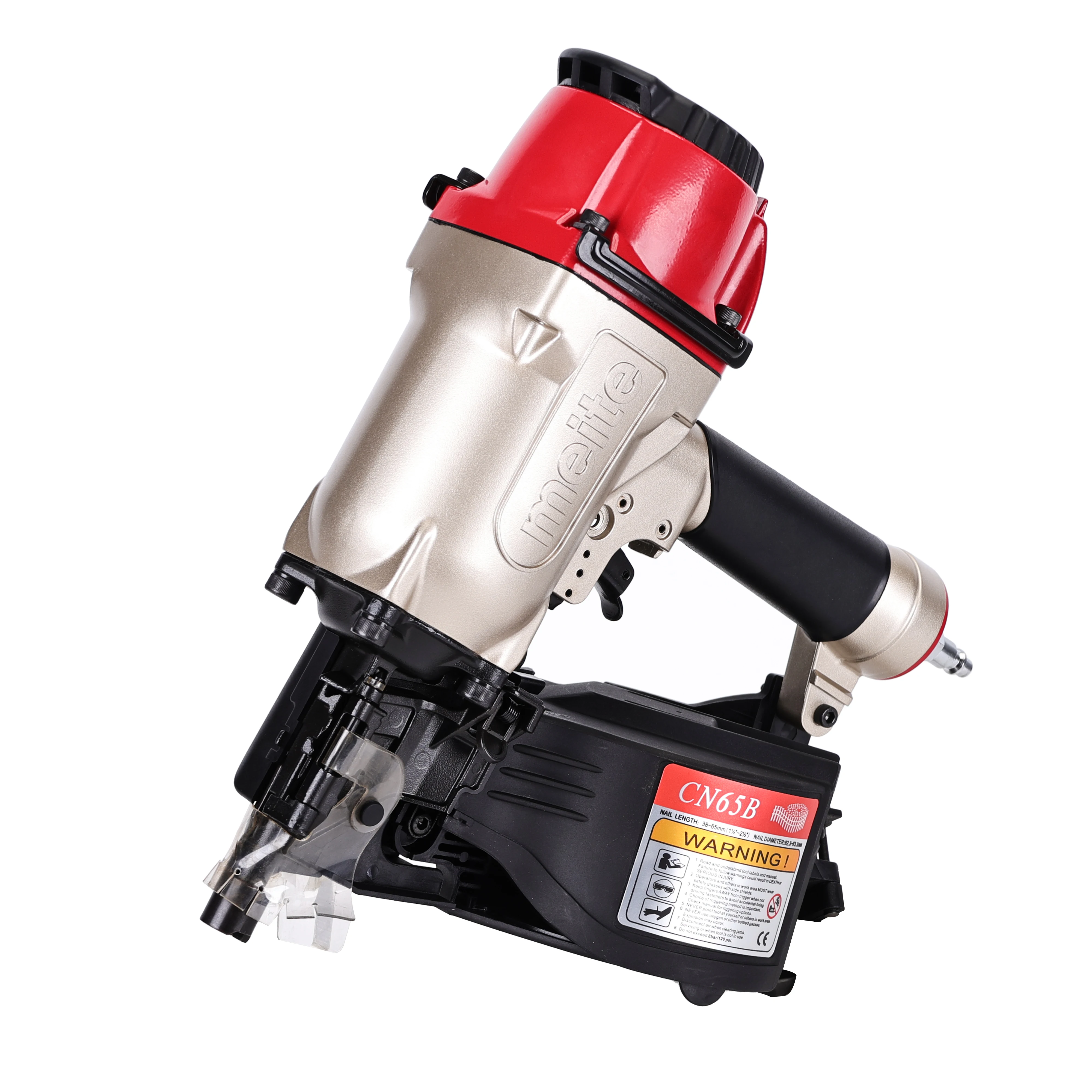 Meite CN65B 15 Degree Pneumatic Nail Gun Industrial For Siding&Decking Pallet Wood Nailer