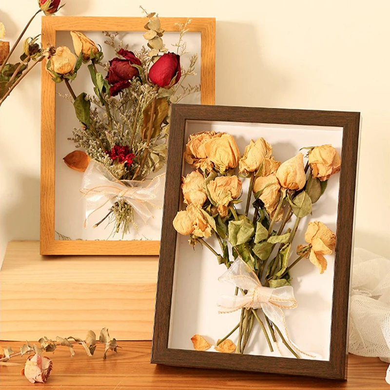 Top Hot Sale Home Decor Plant Specimen Herbarium Clip Wooden Photo Picture Dried Flower Wood Shadow Box 3d Frame