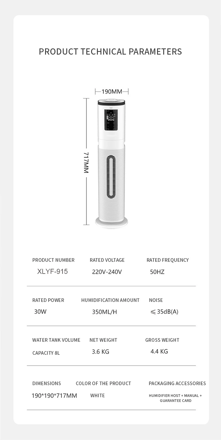 Cheap Home Appliance 8L Humidificador Simple Ultrasonic Air Humidifier With Aroma