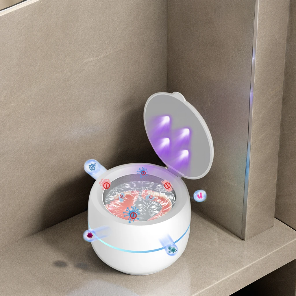 Professional digital ultrasonic denture cleaner can replace dental floss water floss tongue scraper FREE sample  OEM/ODM