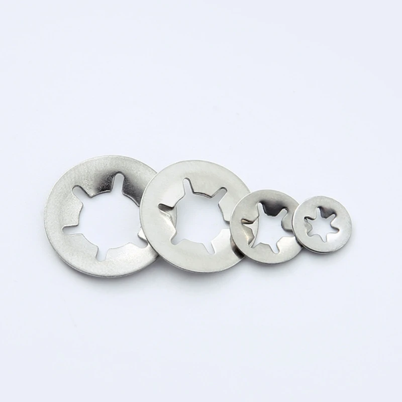 Stainless Steel Plum Bearing Clip Ring Washer Star Toothed Lock Washer Retaining Starlock Washer for Shaft