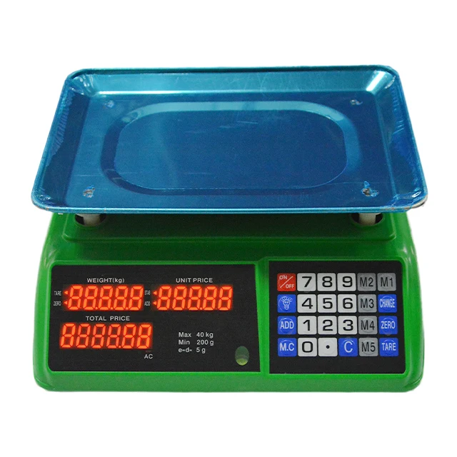 
2021 TS-6408 Promotional Electronic Digital Tabletop Price Computing Scale 40KG/5G Competitive Scale 