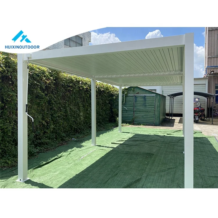 Roof Gazebo Aluminum Gazebo Best Price Metal Wholesale Metal Waterproof Electric Aluminum Pergola 10Year