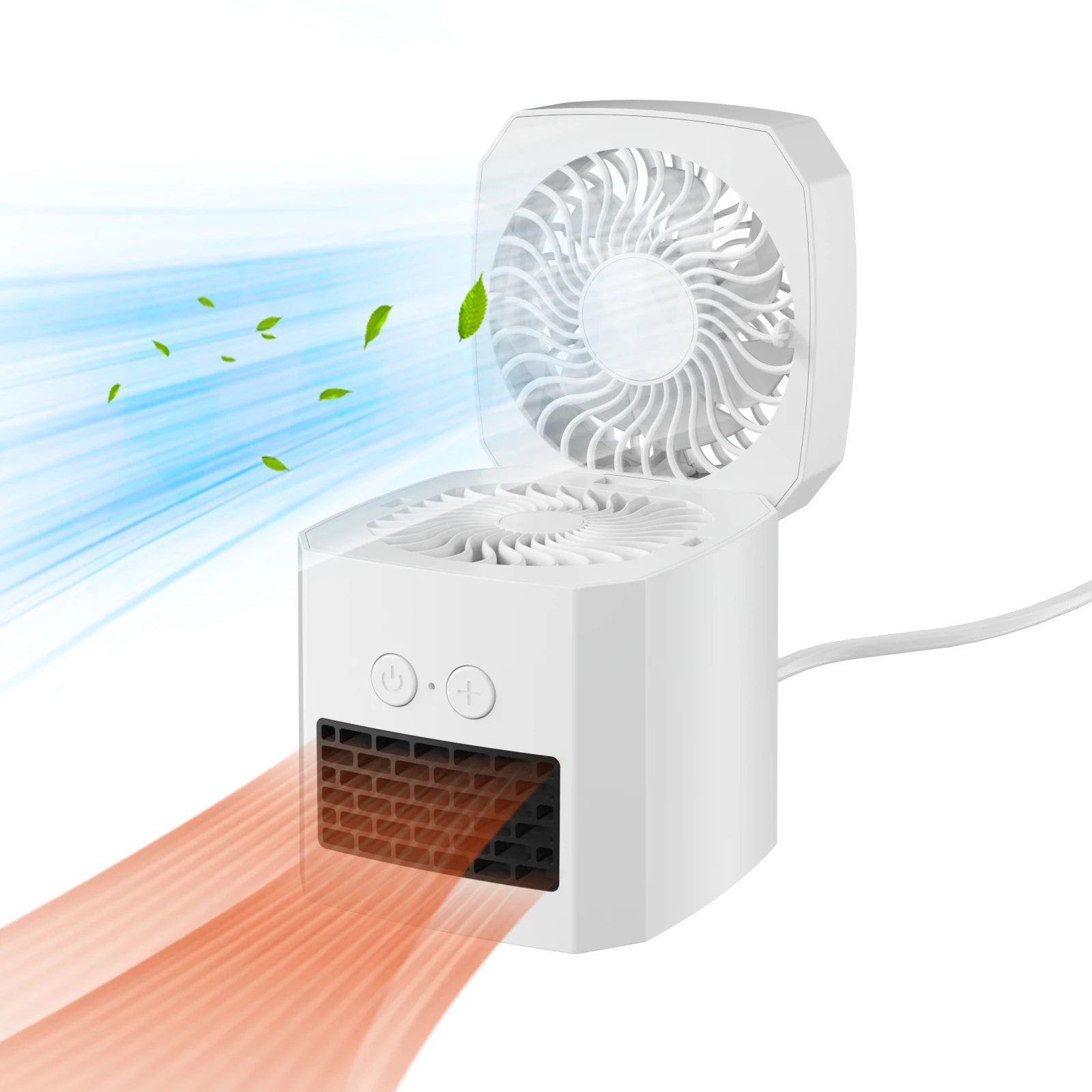 Hot Selling Electric Smart Mini Fan Heaters Cooling Cooler Desktop Portable Air Conditioner For Winter Home Office Bedroom