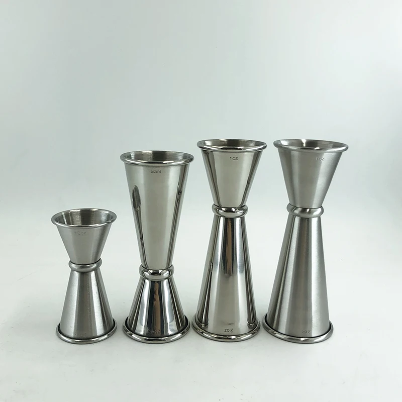 Wholesale 30/60ml Double Side Cocktail Jigger Bar Tools Accessories Stainless Steel With Measuring