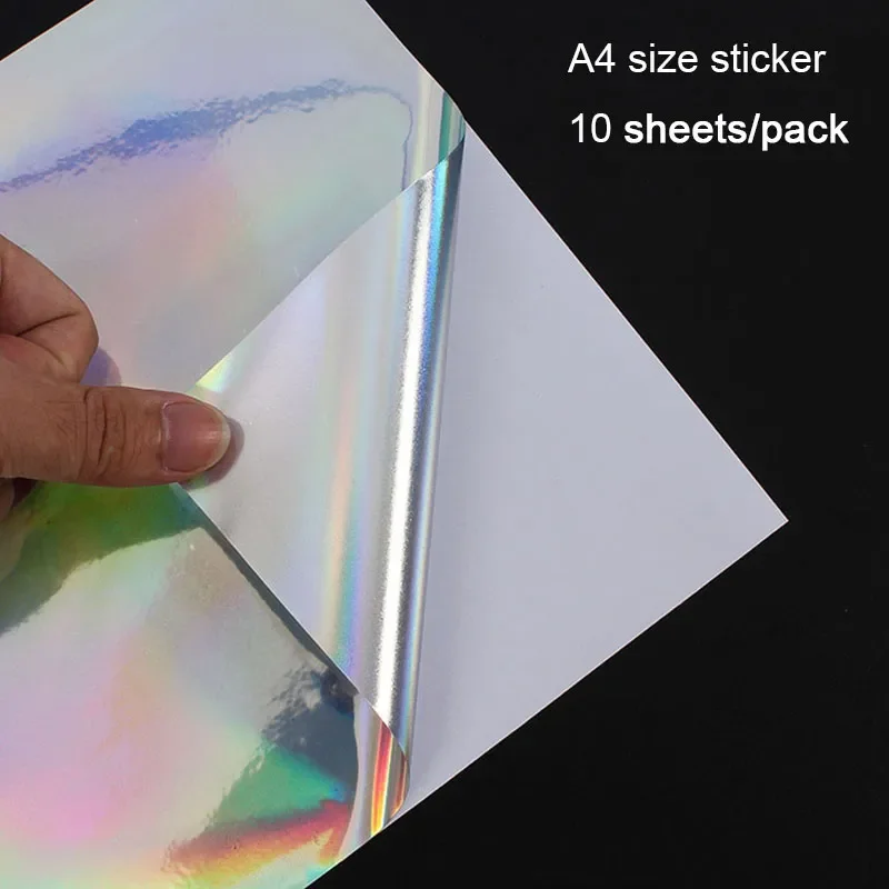 Self Adhesive Vinyl Sticker Paper A4 Inkjet Sticker Holographic Paper For Printing A4