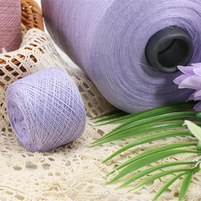 Viscose Nylon Pbt Melange Yarns Wholesale Fancy Dyed 28s/2 Core Spun Yarn