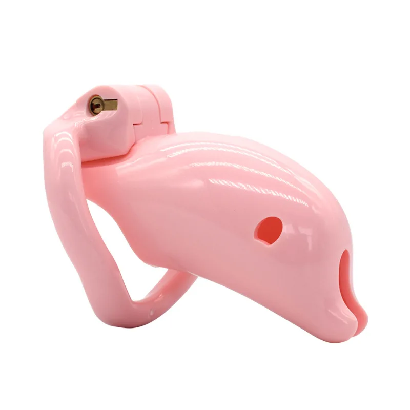 FRRK61P Chastity Cage Pink Dolphin Looking Male Cock Cage  Male Chastity Device Cock Cage
