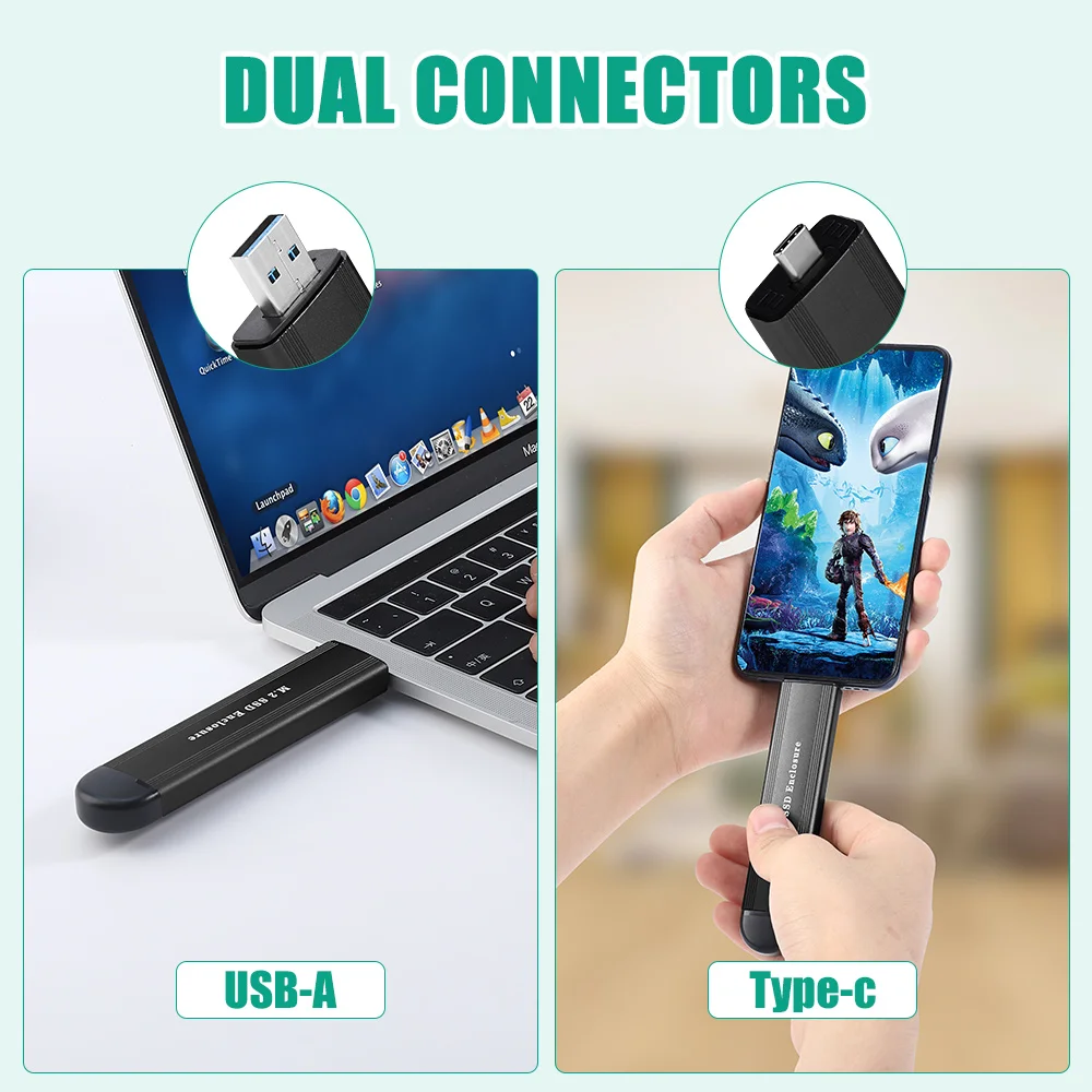 Pogo Aluminum M.2 SSD Case HDD Housing NGFF Enclosure M.2 to USB3.1 Type C Enclosure Hard Disk Case