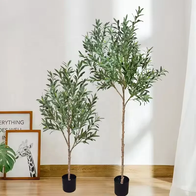 Nearly Natural Olive tree Small 1meter 6 ft Large Artificial Plants Outdoor 9 Feet 8 Ft 2 m Big Potted Faux Olive Tree