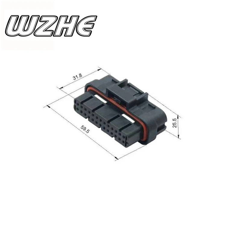 Tyco AMP TE Automotive 26 pin male pcb connector 6473711-1