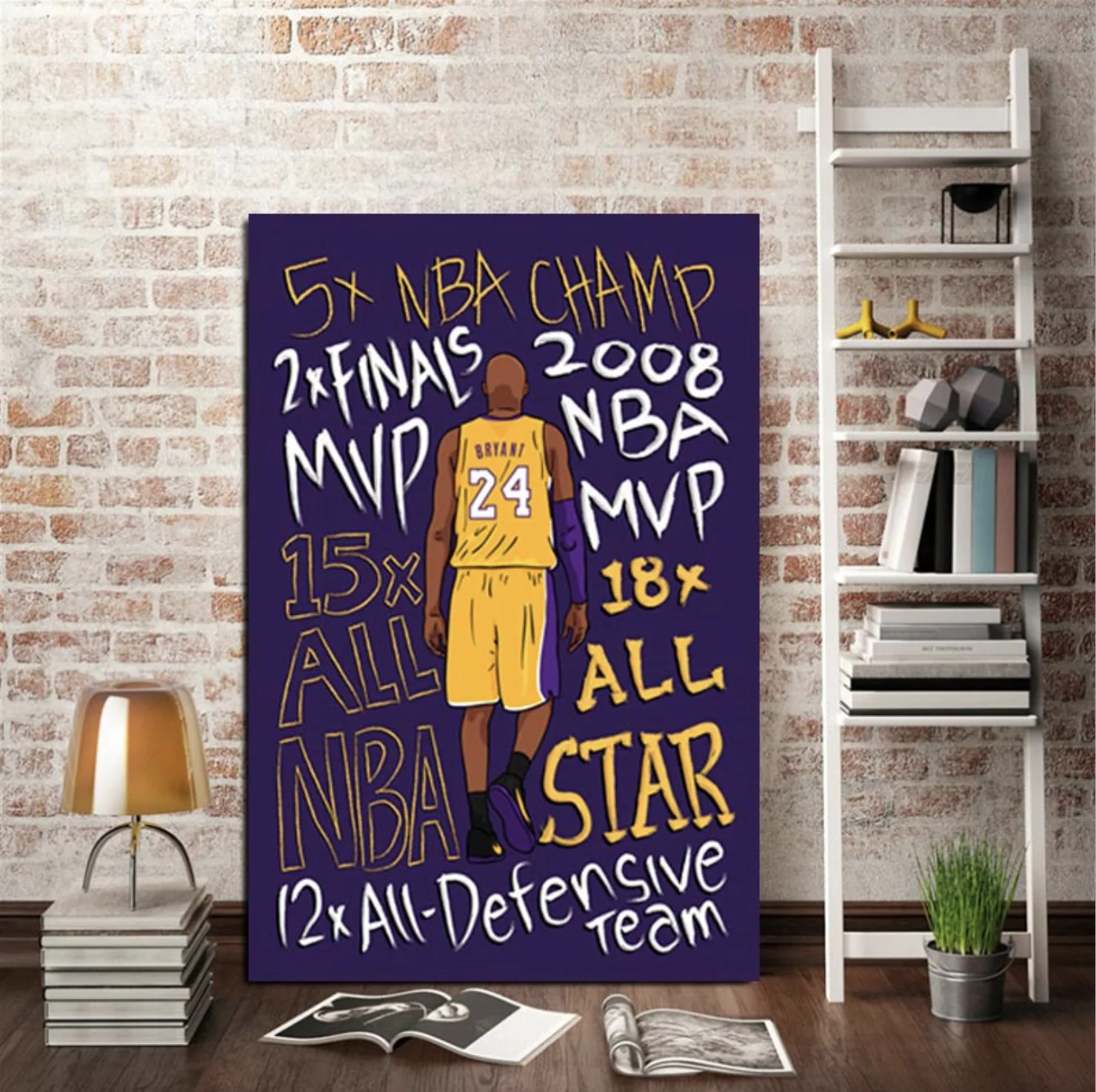 45x60cm NBA superstar Kobe Bryant POP style Canvas Print Poster Art