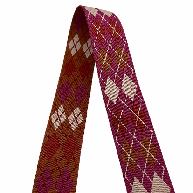 High Quality Italy Fashion Design  2 Inch 50MM New Arrival Bag Shoulder Strap Jacquard Webbing Belt