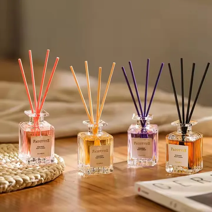 Home Fragrance 50ml Private Label Luxury Glass Bottle Essential Oil Aroma Dry Flower Reed Diffuser reed diffuser diffuser bottle
