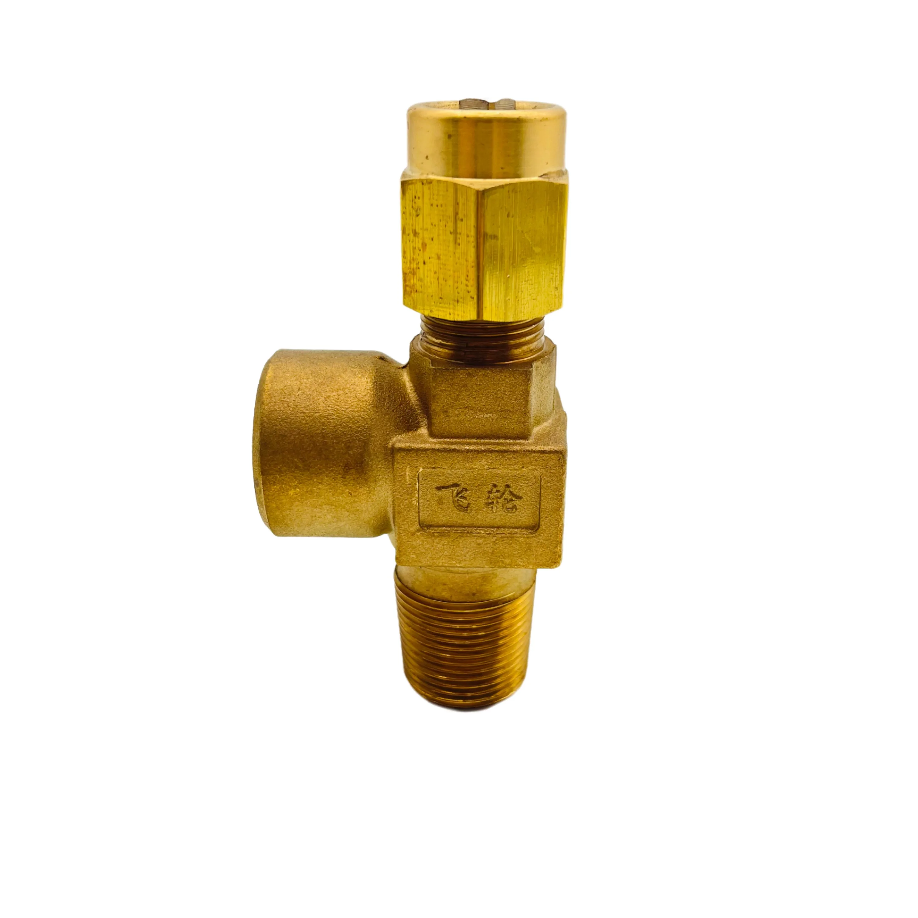 15MPa O2/Air/N2 Cylinder Valve of Needle Type with Female Thread G5/8 in Brass Material Dn 4mm Hot Selling Oxygen Cylinder Valve