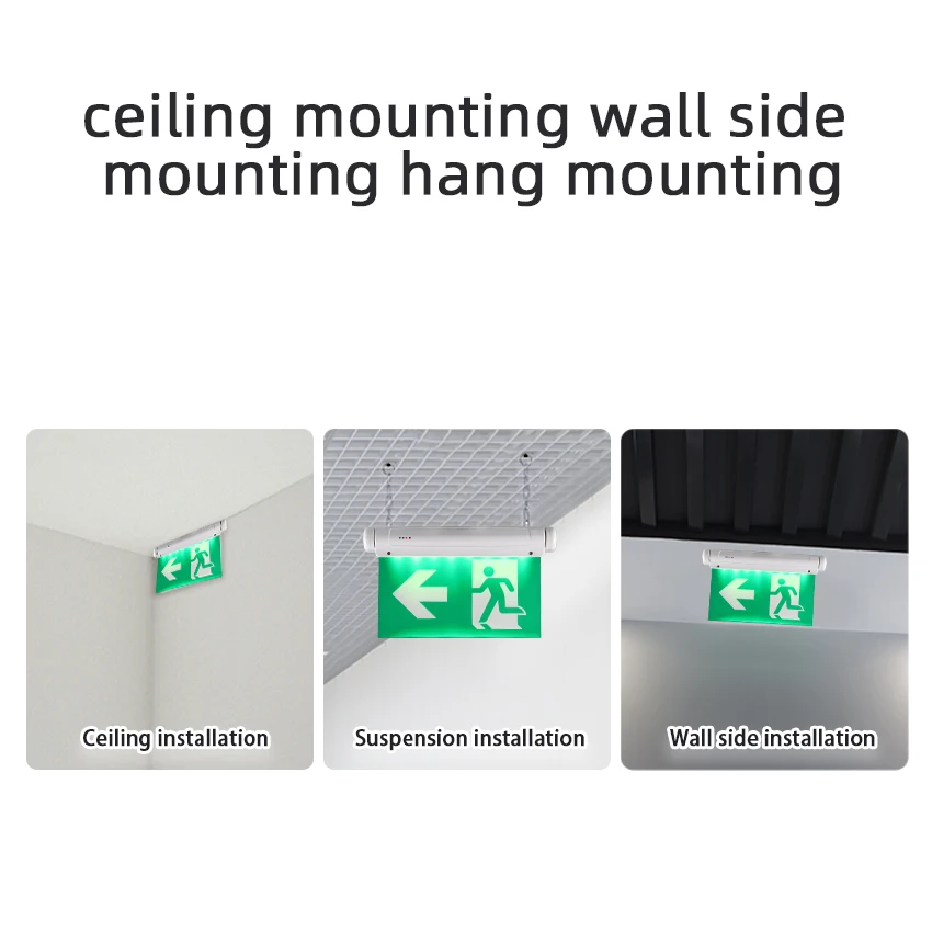 High Brightness LED Emergency Light Indoor Corridor Surface Wall Installation Made Fire Emergency Building