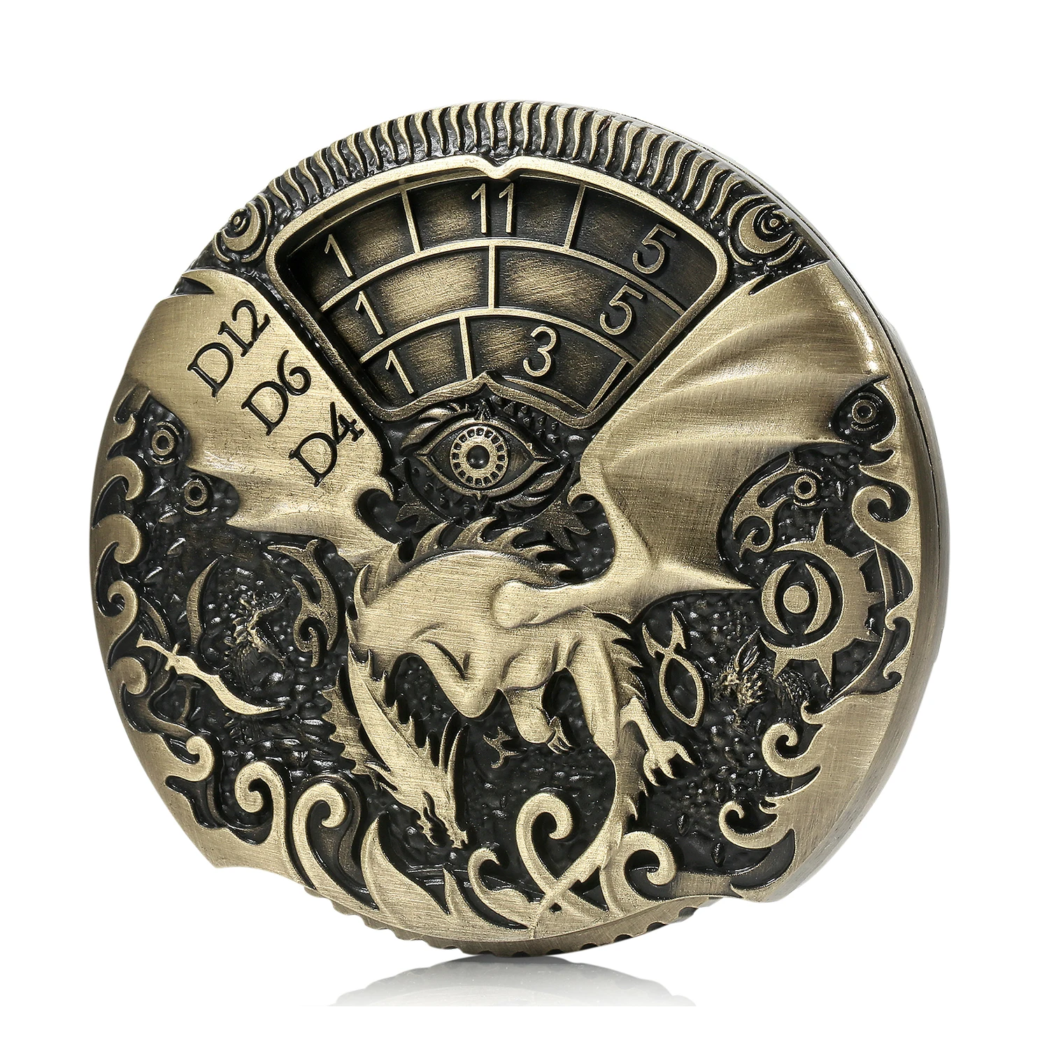 7-in-1 Zinc Alloy Rotating Dice D&D Metal Dice Set Customizable High Speed Spinning Dnd Dice For Rpg Role Playing Dnd Game
