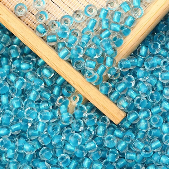 AAA Grade Glass Seed Beads Unicorn Ink Staining Core Colors 4mm Glass Seed Beads Diy Bracelet Jewelry Making Accessories