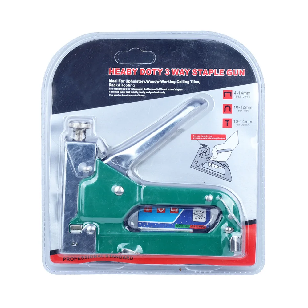 High Quality Hand Easy Triple U-Shaped Code Nail Gun Woodworking Upholstery Gas Nail Gun Shooter Action Nail Gun