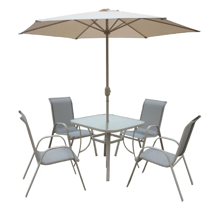 Iron Outdoor Tables And Chairs Umbrella Garden Terrace Leisure Table Balcony Garden Chairs Patio Sets And Umbrella