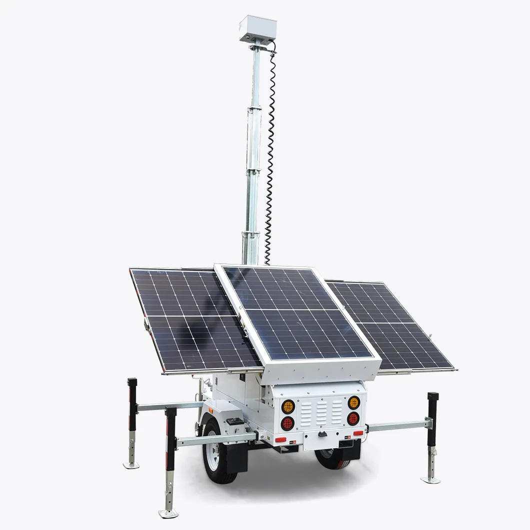Mobile Solar surveillance trailer monitoring box