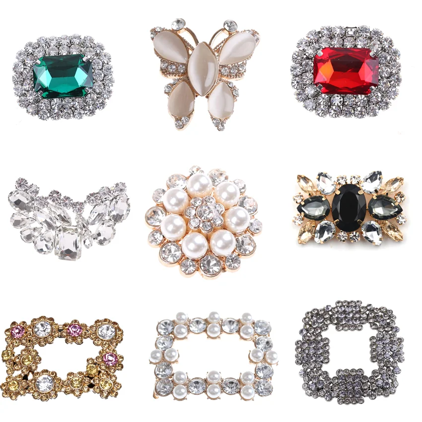 
Crystal Decorations Shoes Clips Bridal Wedding Party Shoes Accessories Women Elegant Rhinestones Ornament For Shoes 2021 