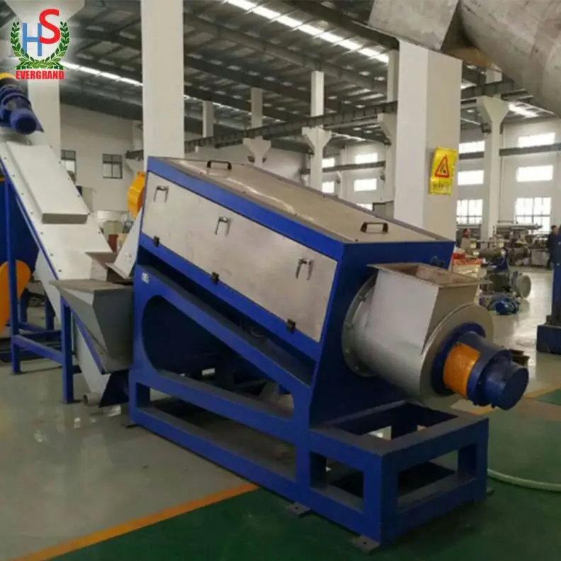 300kg/H Capacity Plastic Pet Bottle Recycling Crushing Washing Drying Line Machine